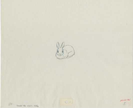 Watership Down 1978 Production Animation Cel Drawing with Linda Jones Enterprise Seal and Certificate of Authenticity 021-016