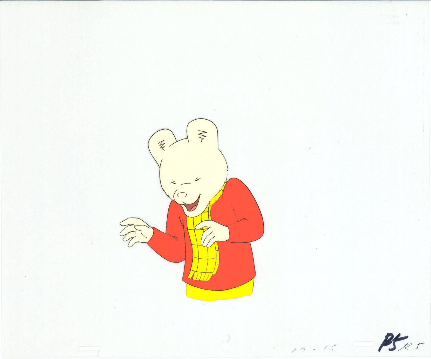 RUPERT Bear Original Production Animation Cel from the Cartoon by Nelvana Tourtel Animation 1990s B70181