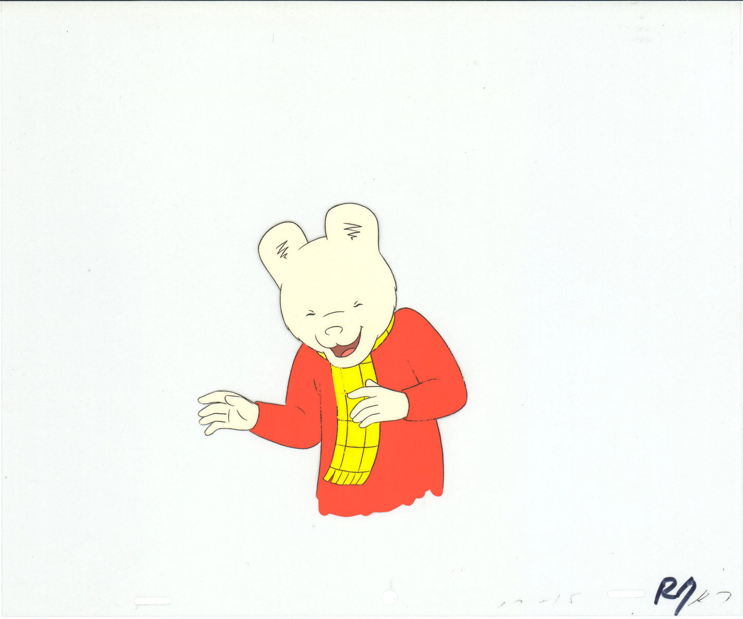 RUPERT Bear Original Production Animation Cel from the Cartoon by Nelvana Tourtel Animation 1990s B70183