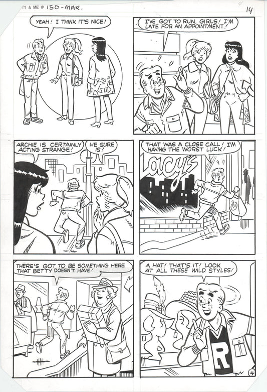 Archie 1986 Betty and Me Original Hand-inked comic page #150 by Stan Goldberg Rudy Lapick and Mark Esposito p14