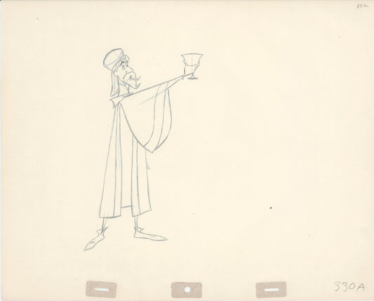 Sleeping Beauty Walt Disney King Stefan John Lounsbury Rough Production Animation Cel Drawing 1959