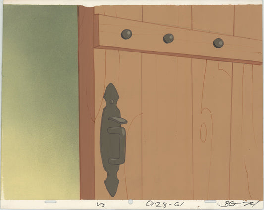 The Smurfs Original Production Animation Background Hanna Barbera 1980s b70229