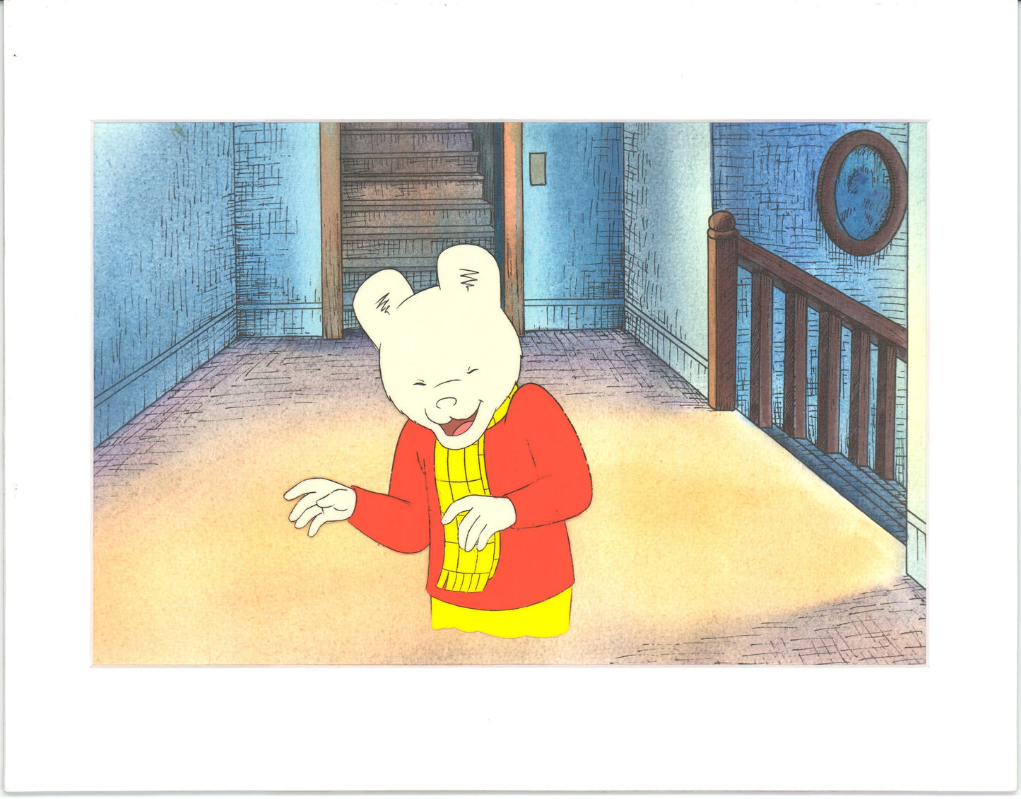 RUPERT Bear Original Production Animation Cel from the Cartoon by Nelvana Tourtel Animation 1990s B70180