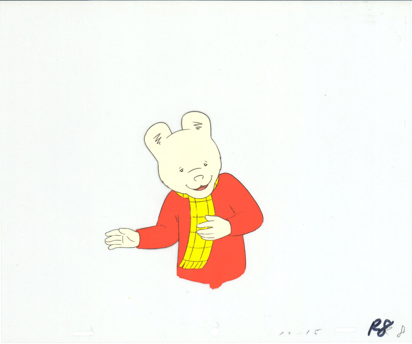 RUPERT Bear Original Production Animation Cel from the Cartoon by Nelvana Tourtel Animation 1990s B70184