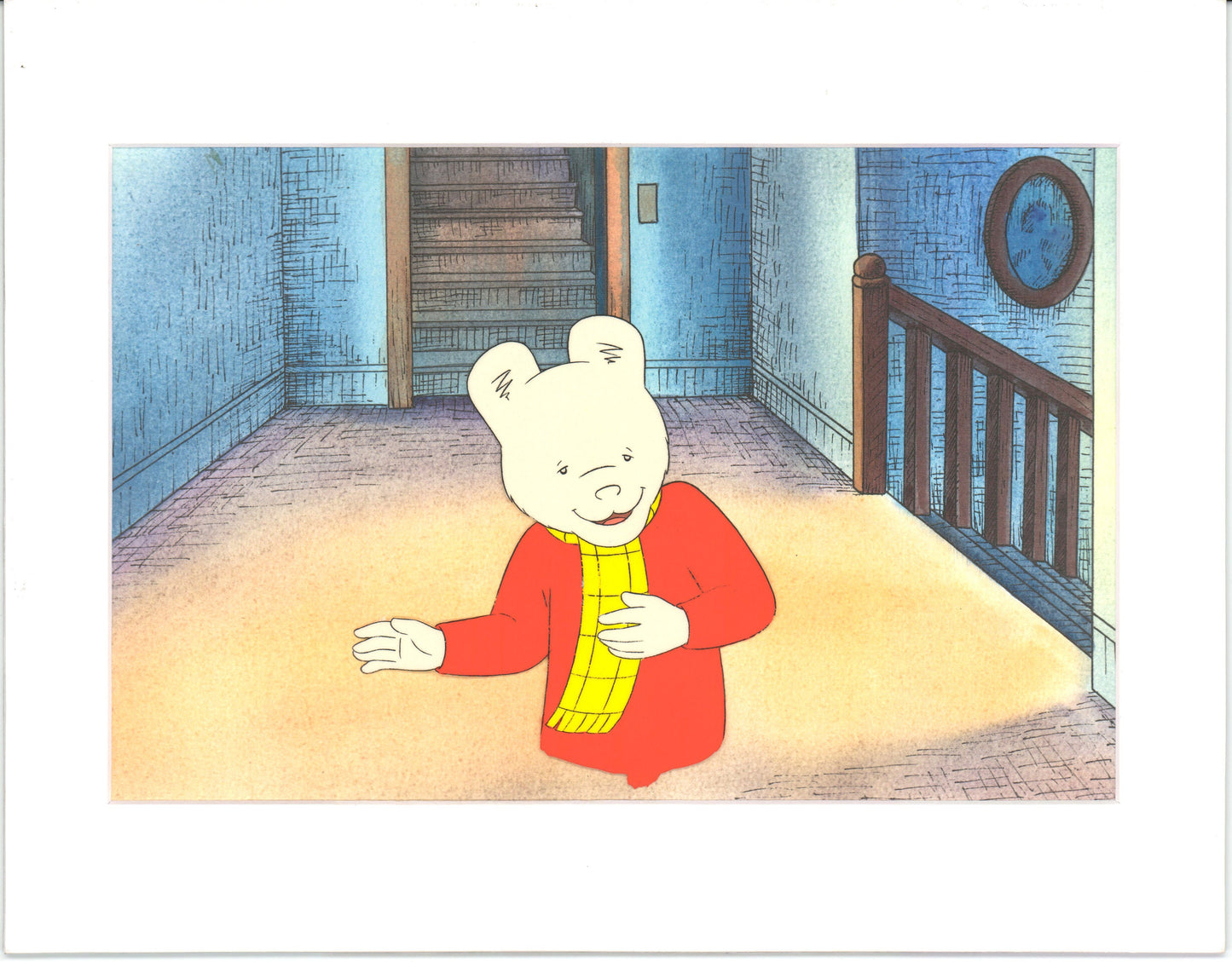 RUPERT Bear Original Production Animation Cel from the Cartoon by Nelvana Tourtel Animation 1990s B70184