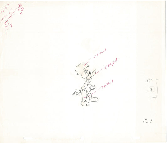 Woody Woodpecker Walter Lantz Full-figure KEY Vintage Production Animation Cel Drawing B005