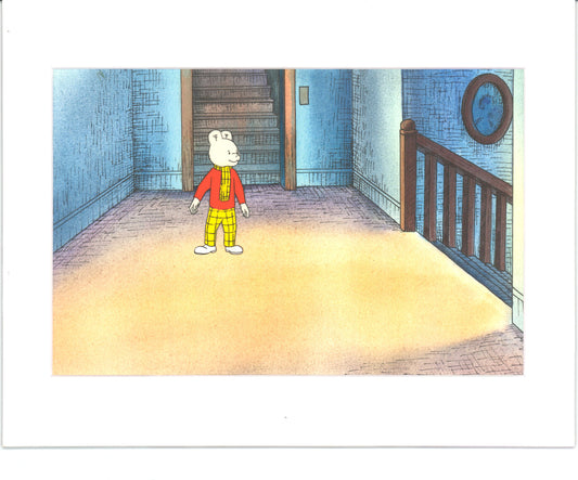 RUPERT Bear Original Production Animation Cel and Drawing from the Cartoon by Nelvana Tourtel Animation 1990s B70290