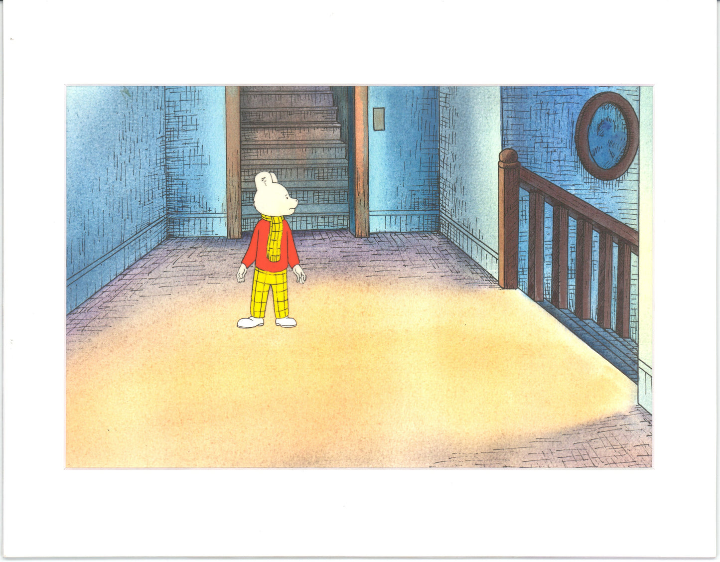 RUPERT Bear Original Production Animation Cel and Drawing from the Cartoon by Nelvana Tourtel Animation 1990s B70293