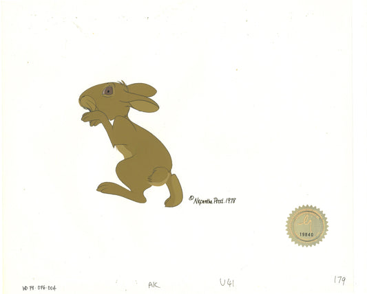 Watership Down 1978 Production Animation Cel of Fiver with LJE Seal and COA 076-004