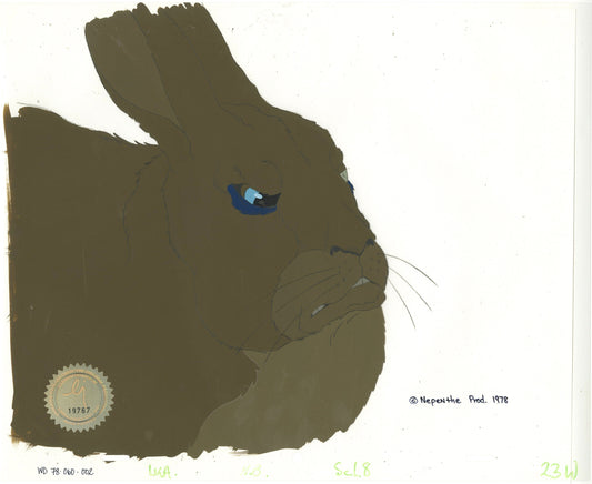 Watership Down 1978 Production Animation Cel of General Woundwort with LJE Seal and COA 060-002