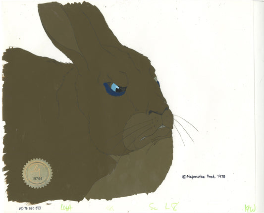 Watership Down 1978 Production Animation Cel of General Woundwort with LJE Seal and COA 060-003