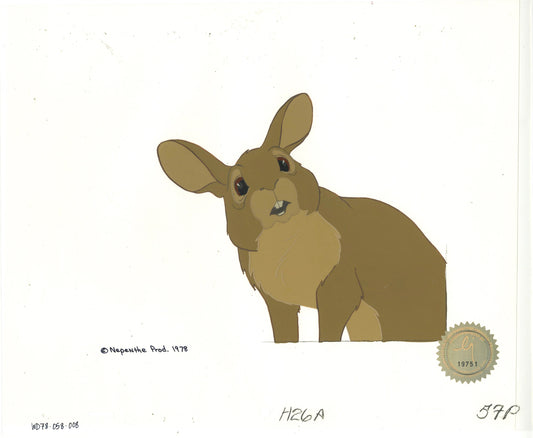 Watership Down 1978 Production Animation Cel of Pipkin with LJE Seal and COA 058-008