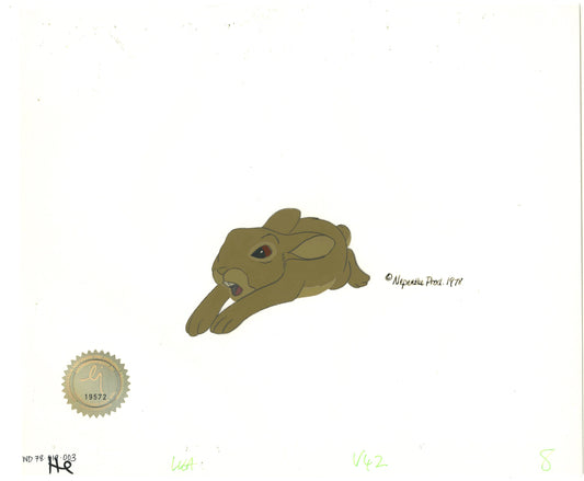 Watership Down 1978 Production Animation Cel of Pipkin with LJE Seal and COA 019-003