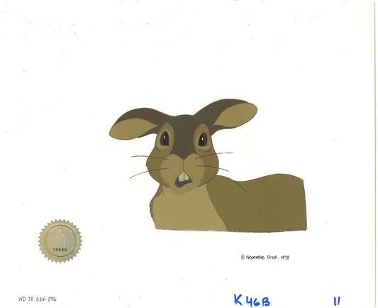 Watership Down 1978 Production Animation Cel of Blackberry with LJE Seal and COA 034-006