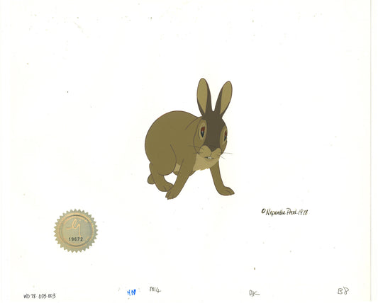 Watership Down 1978 Production Animation Cel of Blackberry with LJE Seal and COA 035-003