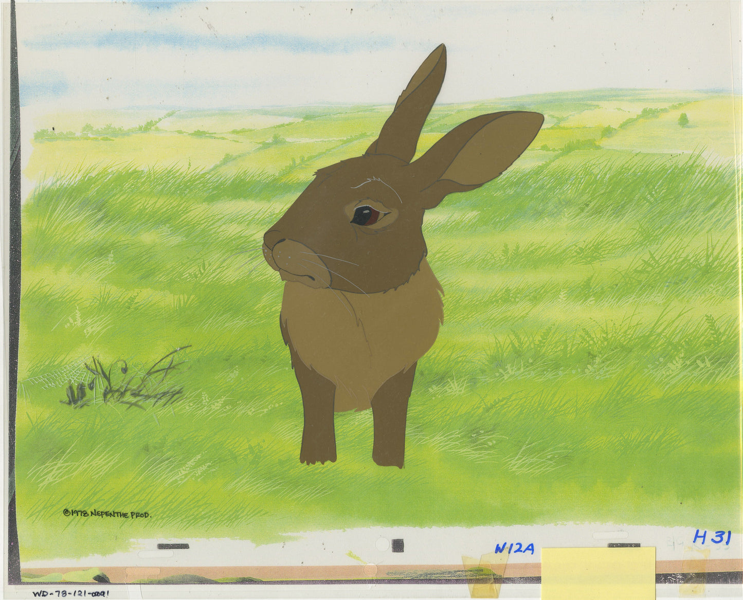 Watership Down 1978 Production Animation Cel of Old Hazel with LJE Seal and COA 121-001