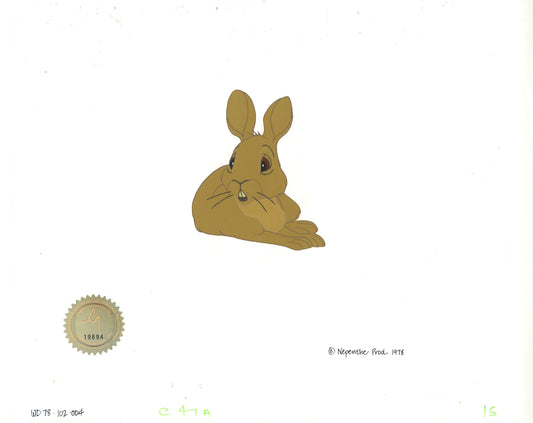 Watership Down 1978 Production Animation Cel of Fiver with LJE Seal and COA 102-004