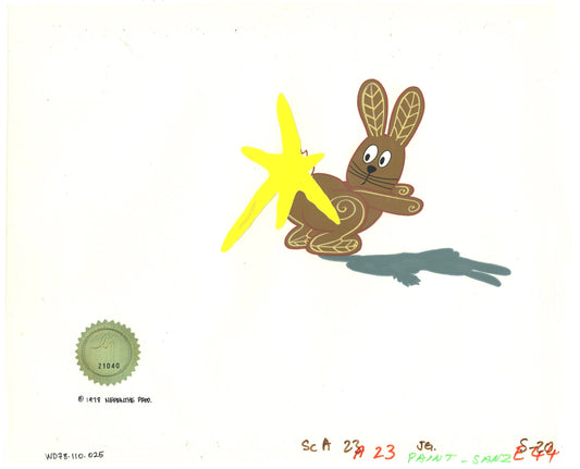 Watership Down Opening Fable El-ahrairah 1978 Production Animation Cel with LJE Seal and COA 110-025