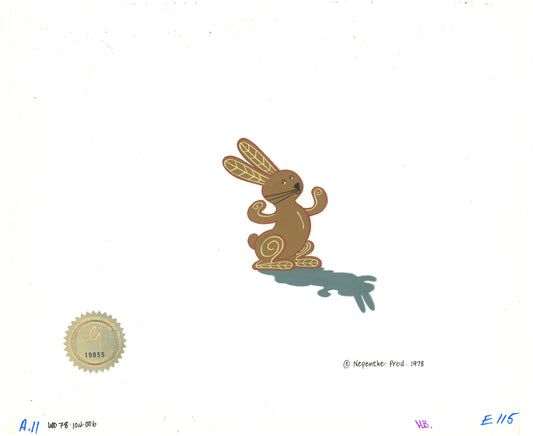 Watership Down Opening Fable El-ahrairah 1978 Production Animation Cel with LJE Seal and COA 104-006