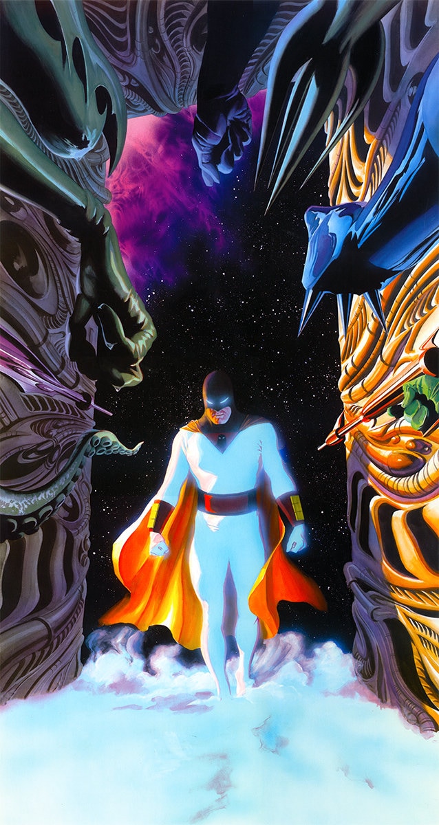Alex Ross SIGNED Space Ghost Giclee Print on Canvas Limited Edition
