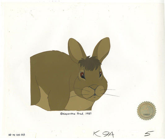 Watership Down 1978 Production Animation Cel of Bigwig with LJE Seal and COA 025-003