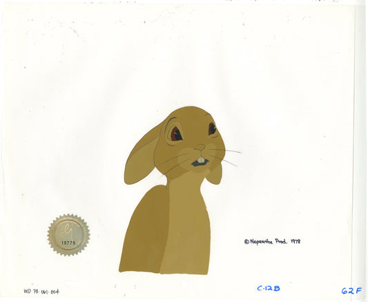 Watership Down 1978 Production Animation Cel of Fiver with LJE Seal and COA 061-004