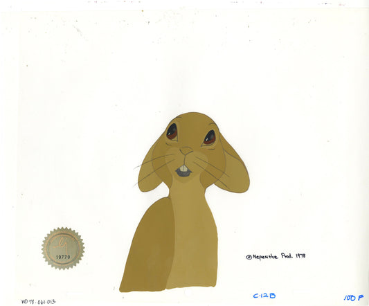 Watership Down 1978 Production Animation Cel of Fiver with LJE Seal and COA 061-013