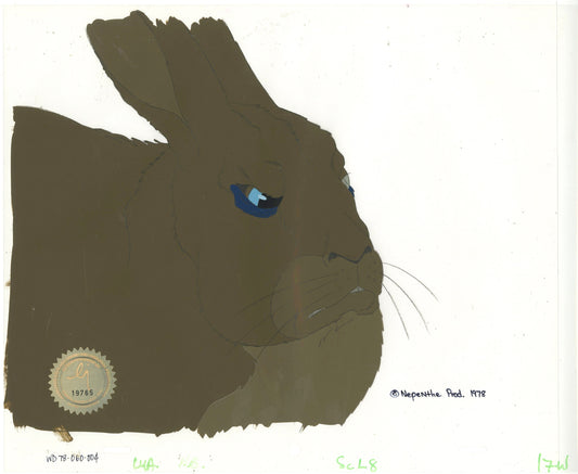 Watership Down 1978 Production Animation Cel of General Woundwort with LJE Seal and COA 060-004