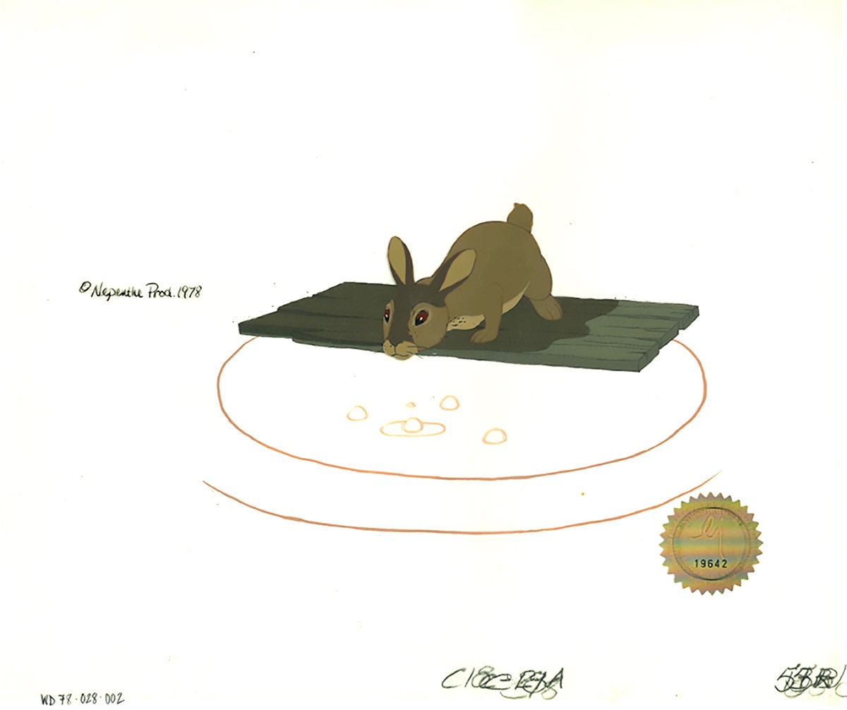 Watership Down 1978 Production Animation Cel of Blackberry with LJE Seal and COA 028-2