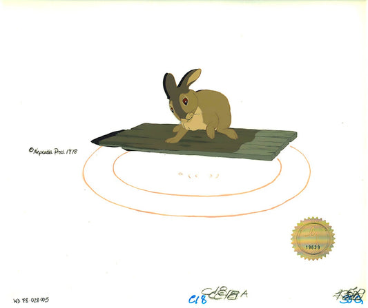 Watership Down 1978 Production Animation Cel of Blackberry with LJE Seal and COA 028-5
