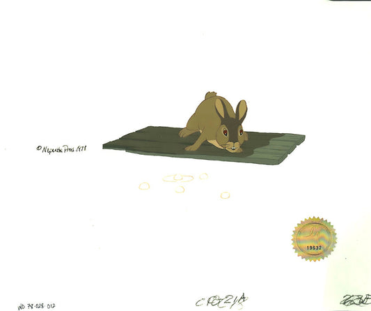 Watership Down 1978 Production Animation Cel of Blackberry with LJE Seal and COA 028-12