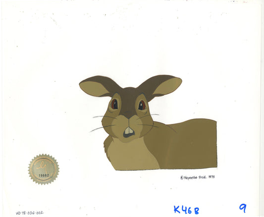 Watership Down 1978 Production Animation Cel of Blackberry with LJE Seal and COA 034-002