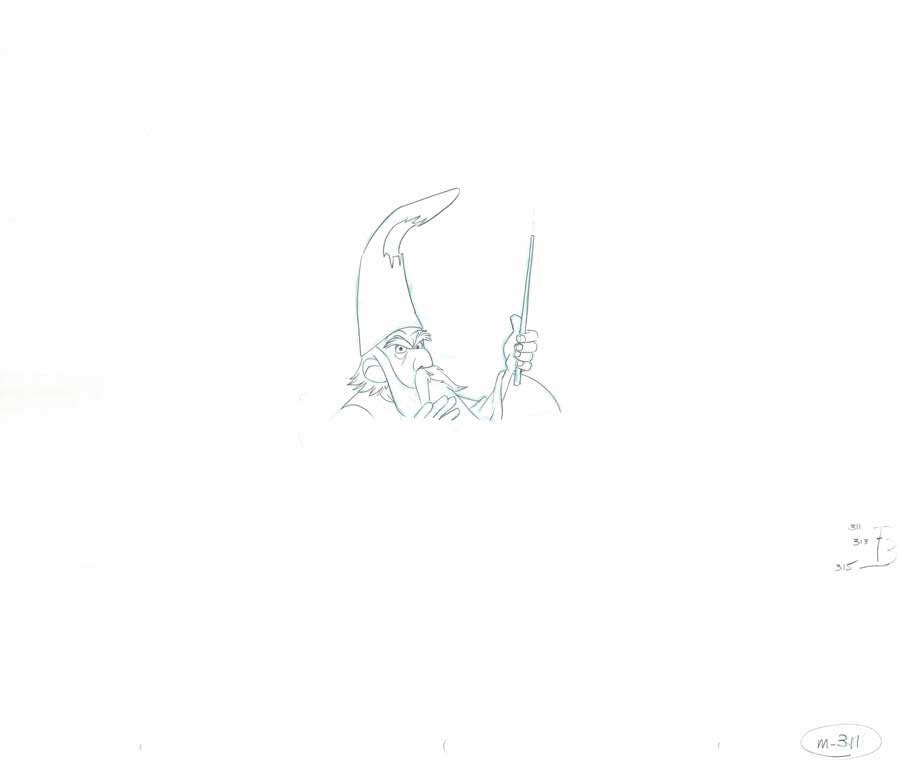 Merlin the Magician of Sword and the Stone Epcot Production Animation Cel Drawing 2000s Disney by Phil Nibbelink 004