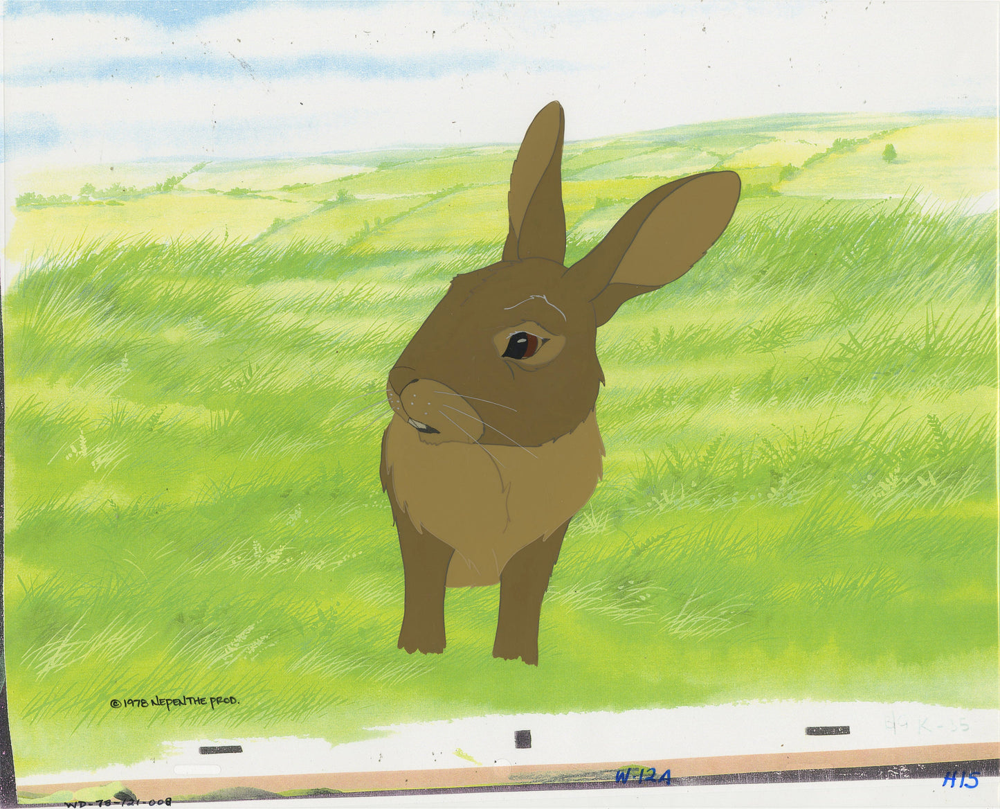 Watership Down 1978 Production Animation Cel of Old Hazel with LJE Seal and COA 121-008