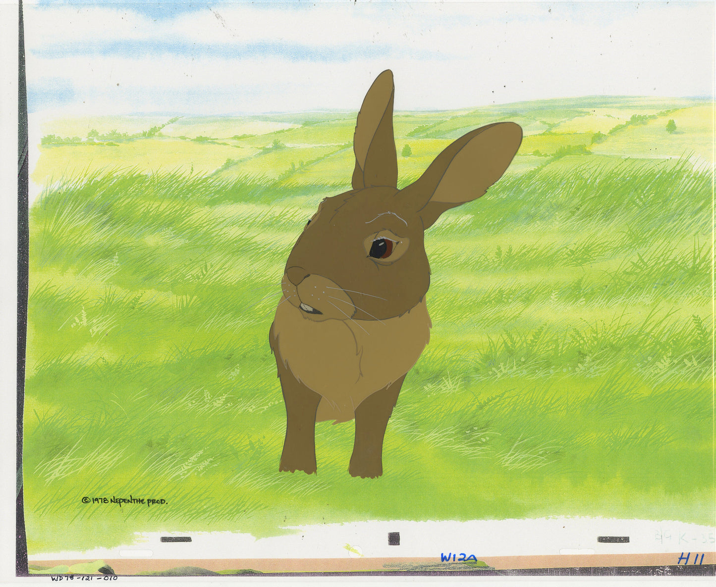 Watership Down 1978 Production Animation Cel of Old Hazel with LJE Seal and COA 121-010