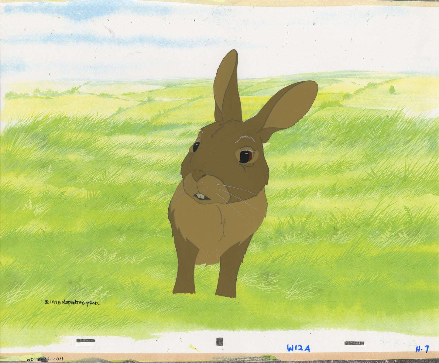 Watership Down 1978 Production Animation Cel of Old Hazel with LJE Seal and COA 121-011