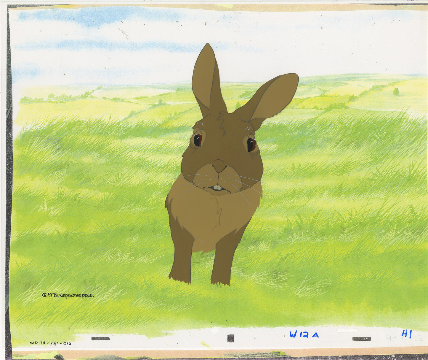Watership Down 1978 Production Animation Cel of Old Hazel with LJE Seal and COA 121-013