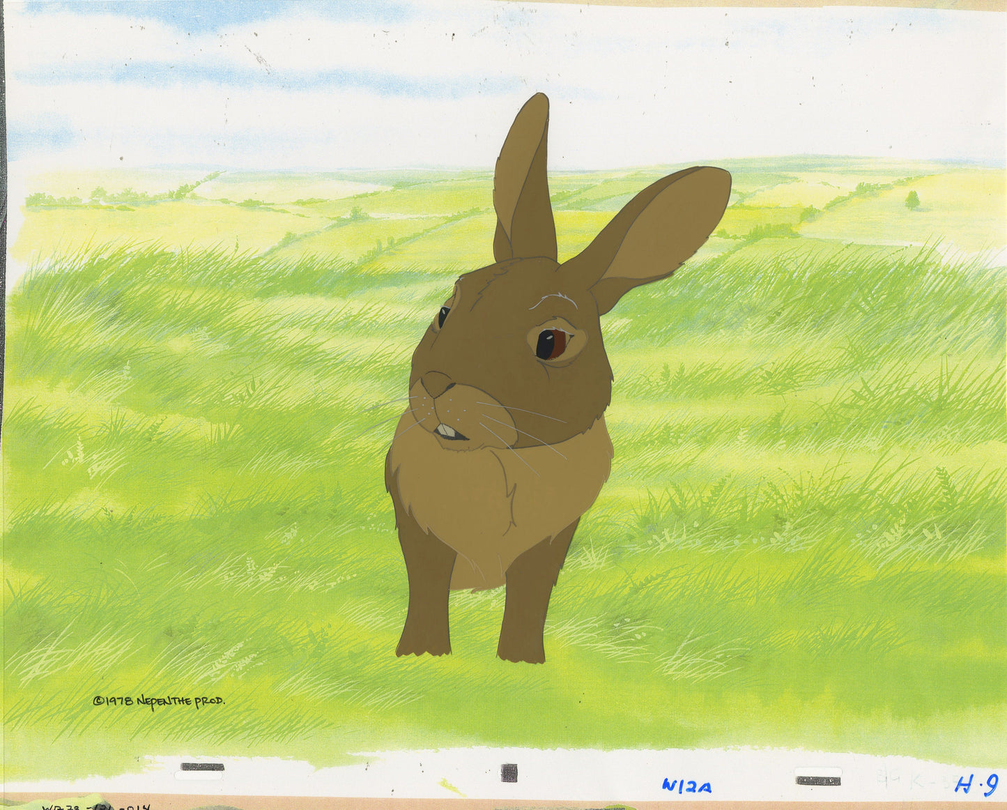 Watership Down 1978 Production Animation Cel of Old Hazel with LJE Seal and COA 121-014