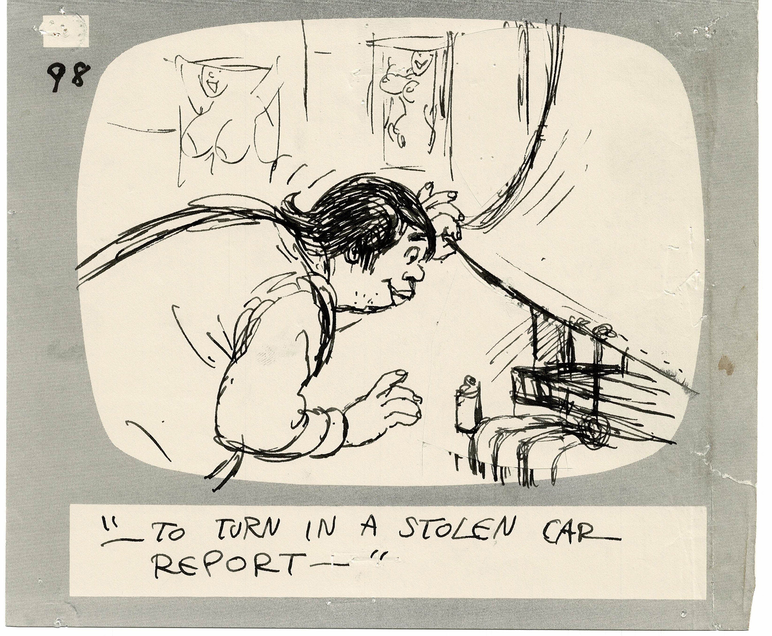 Hey Good Look In Ralph Hey Good Lookin Ralph Bakshi 1973-82 animation Hand-Drawn Storyboard 9 ...