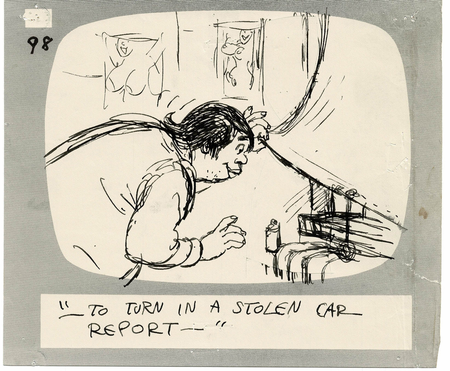 Hey Good Lookin Ralph Bakshi 1973-82 animation Hand-Drawn Storyboard 98