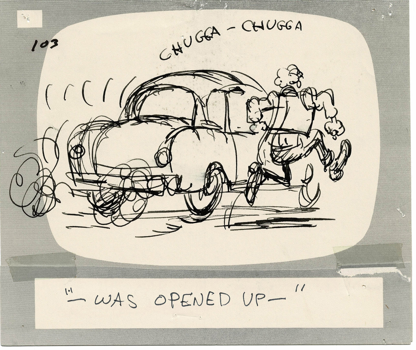 Hey Good Lookin Ralph Bakshi 1973-82 animation Hand-Drawn Storyboard 103