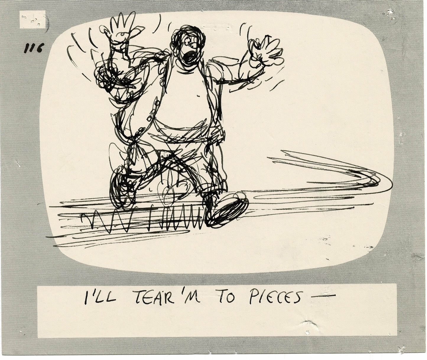 Hey Good Lookin Ralph Bakshi 1973-82 animation Hand-Drawn Storyboard 116