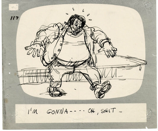 Hey Good Lookin Ralph Bakshi 1973-82 animation Hand-Drawn Storyboard 117