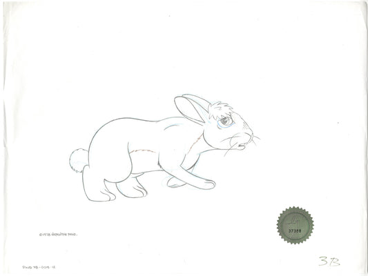 Watership Down 1978 Production Animation Cel Drawing of Bigwig with Linda Jones Enterprise Seal and Certificate of Authenticity 005-012