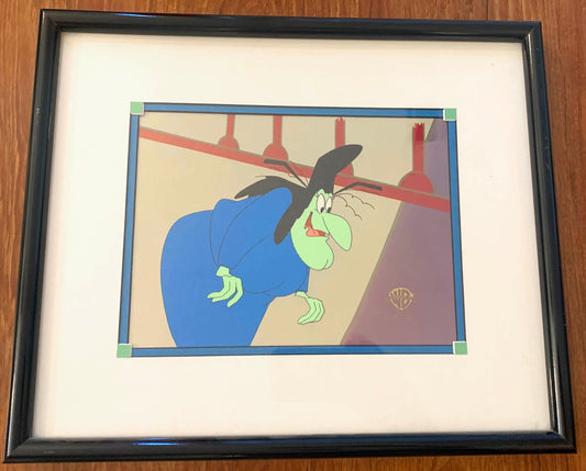 The Sylvester and Tweety Mysteries Witch Hazel Looney Tunes Animation Cel from Warner Brothers 1996 Framed