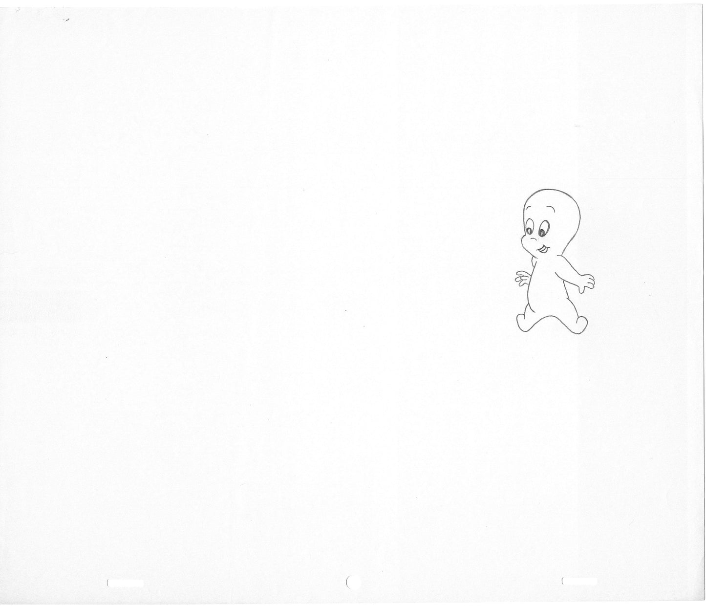 Casper the Ghost Production Animation Cel Drawing 1979 Hanna Barbera 72-003