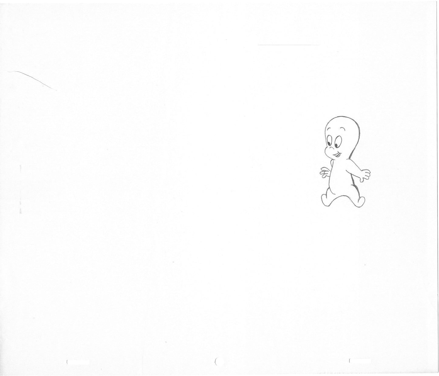 Casper the Ghost Production Animation Cel Drawing 1979 Hanna Barbera 72-004
