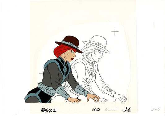 Bravestarr production animation production cel and drawing from Filmation 1987-8 j6
