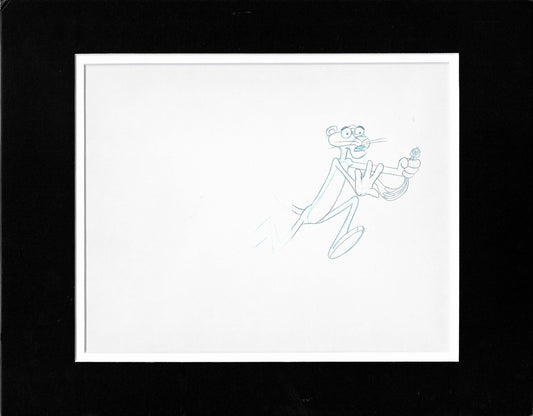 Pink Panther Vintage Production Animation Cel Drawing 1975 from DePatie Freleng Bobolink Pink