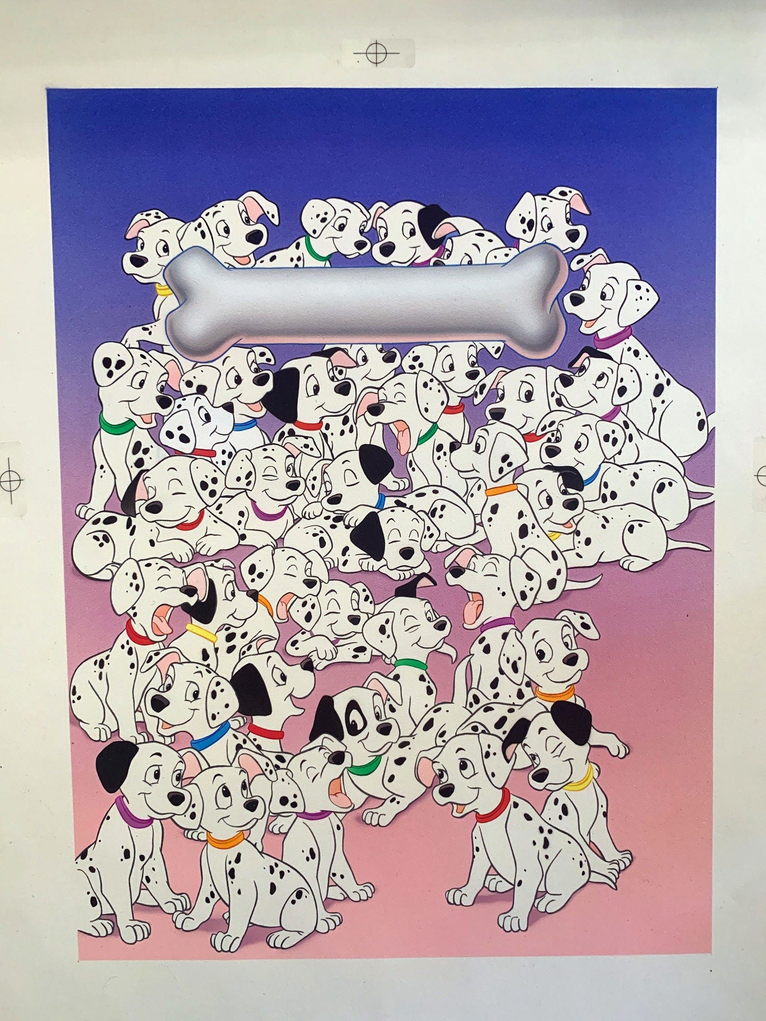 101 Dalmatians Walt Disney McDonalds Happy Meal Box Design Art 1991 HUGE